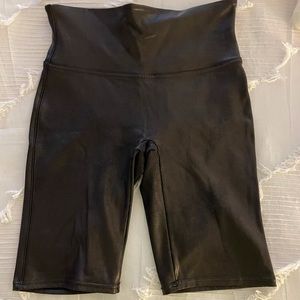 Spanx Faux Leather Bike Shorts